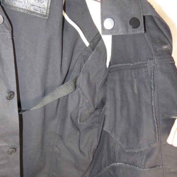 Levis Commuter Trucker Messenger Jacket Black Zip Out Hood Back Pockets Mens XL - Picture 11 of 16